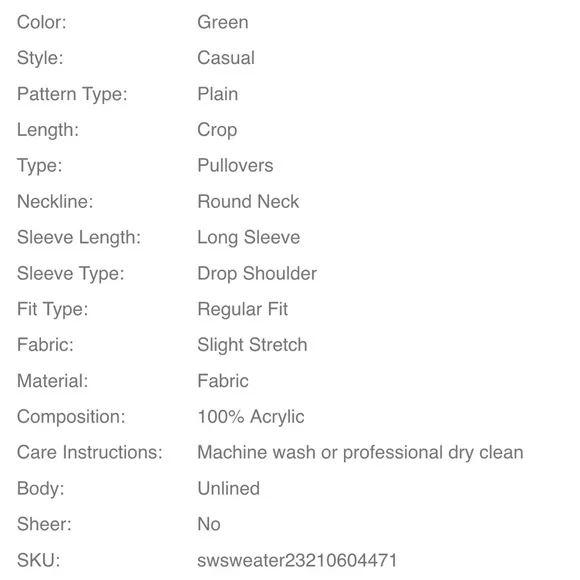 SHEIN Solid Ribbed Knit Drop Shoulder Sweater - Picture 3 of 10